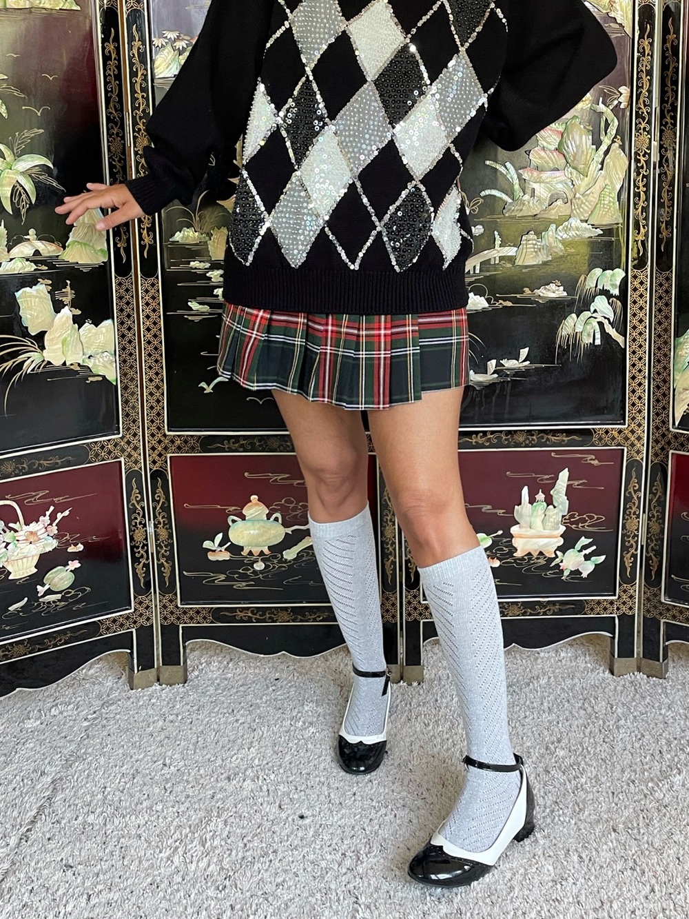 90s preppy plaid mini skort - Picture 8 of 8